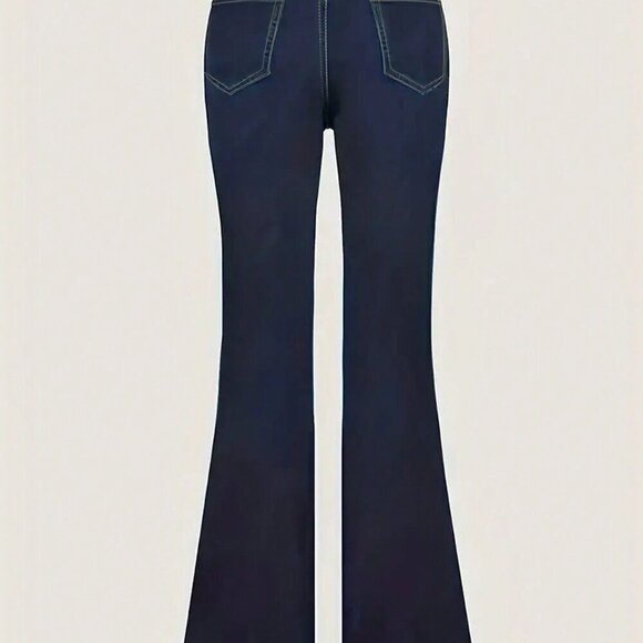 Dark Wash Casual Women's European And American Style Unique Personality Jeans - Picture 4 of 4